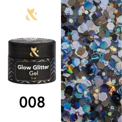 EFEKTAS, GLOW GLITTER GEL 008